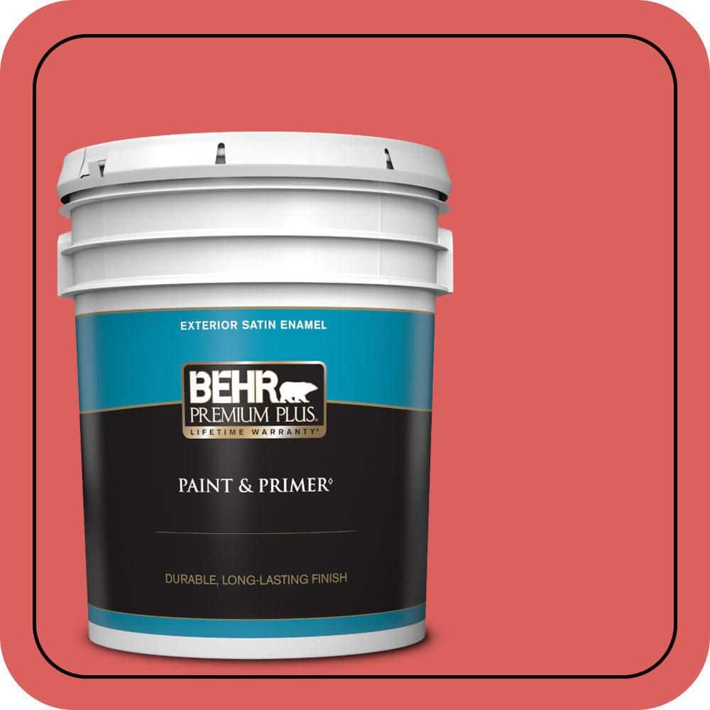 BEHR PREMIUM PLUS 5 gal. #P170-5 Roulette Satin Enamel Exterior Paint & Primer