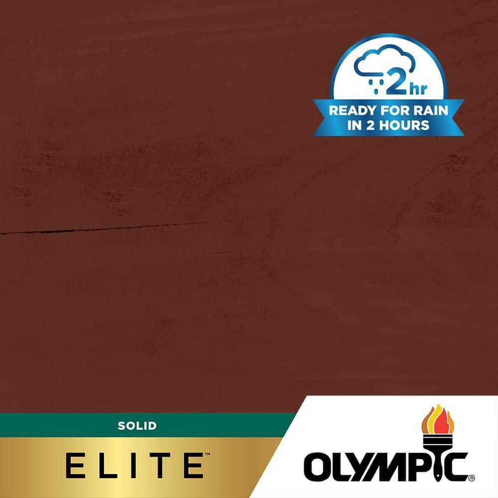 Olympic Elite 8 oz. SC-1052 Deep Redwood Solid Advanced Exterior Stain and Sealer in One