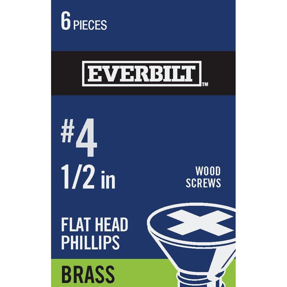 Everbilt # . Brass Phillips Flat Head Wood Screw