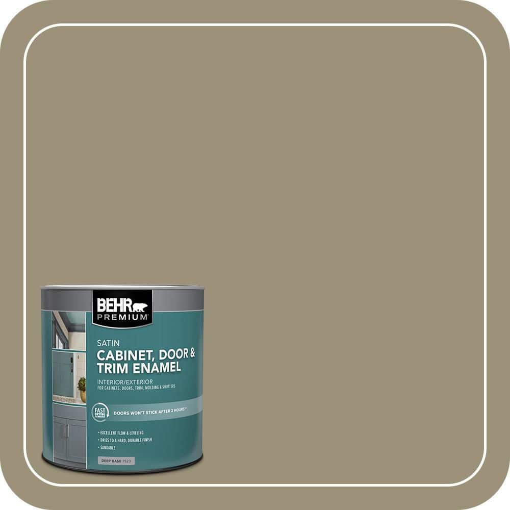 BEHR PREMIUM 1 qt. #N340-5 Grassy Savannah Satin Enamel Interior/Exterior Cabinet, Door & Trim Paint (1)
