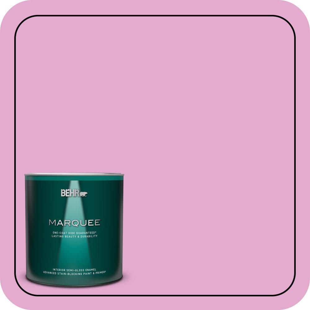 BEHR MARQUEE 1 qt. #680A-3 Pink Bliss Semi-Gloss Enamel Interior Paint & Primer