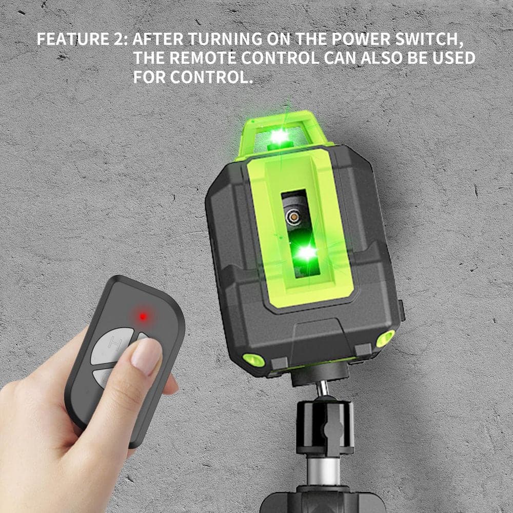 Adrinfly Tripod 1200mah Laser-Level can be standby for 10 hours with Lazer Leveler Tool and Tripod Self-Leveling, Green, 1-Pack (2)