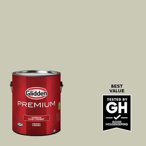 Glidden Premium 1 gal. PPG1029-3 French Gray Linen Eggshell Interior Paint (2)
