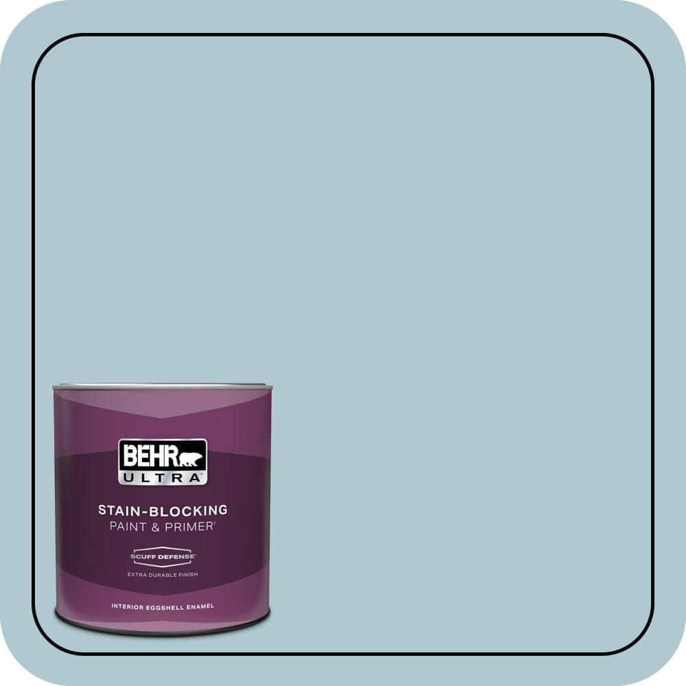 BEHR ULTRA 1 qt. #S470-2 Gentle Sea Extra Durable Eggshell Enamel Interior Paint & Primer