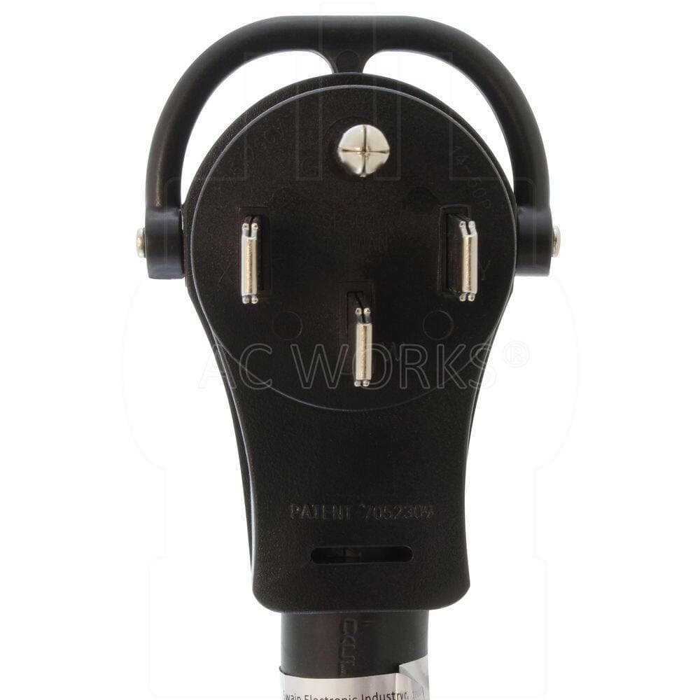 AC WORKS 20 ft. 6/3+8/1 4-Prong STW Indoor/Outdoor Extension Cord 14-50P to SS2-50R RV 50A with Power Indicator in Black (3)