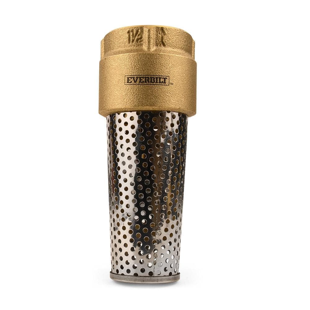 Everbilt 1-1/2 in. Brass Foot Valve