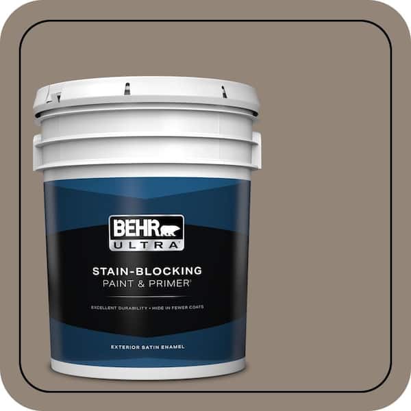 BEHR ULTRA 5 gal. #N220-5 Ottertail Satin Enamel Exterior Paint & Primer (2)
