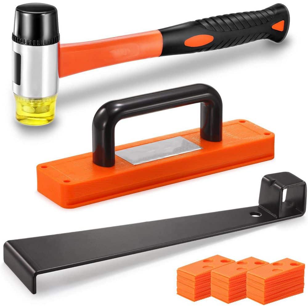 Laybus Premium Laminate Wood Flooring Installation Kit, Vinyl Flooring Tools Double-Faced Mallet and Spacers (1)