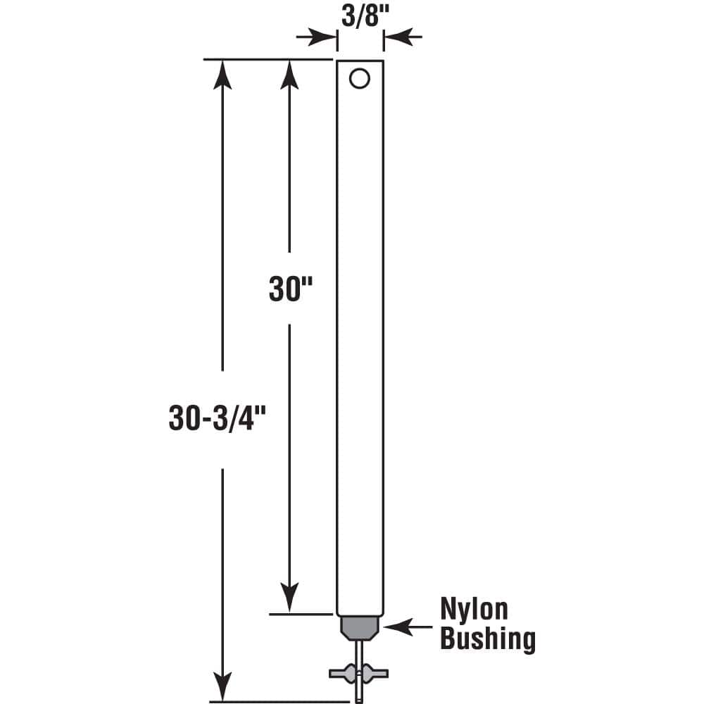 Prime-Line 30 in. x 3/8 in. Spiral Non-Tilt Balance, Red Tip (Single Pack) (2)