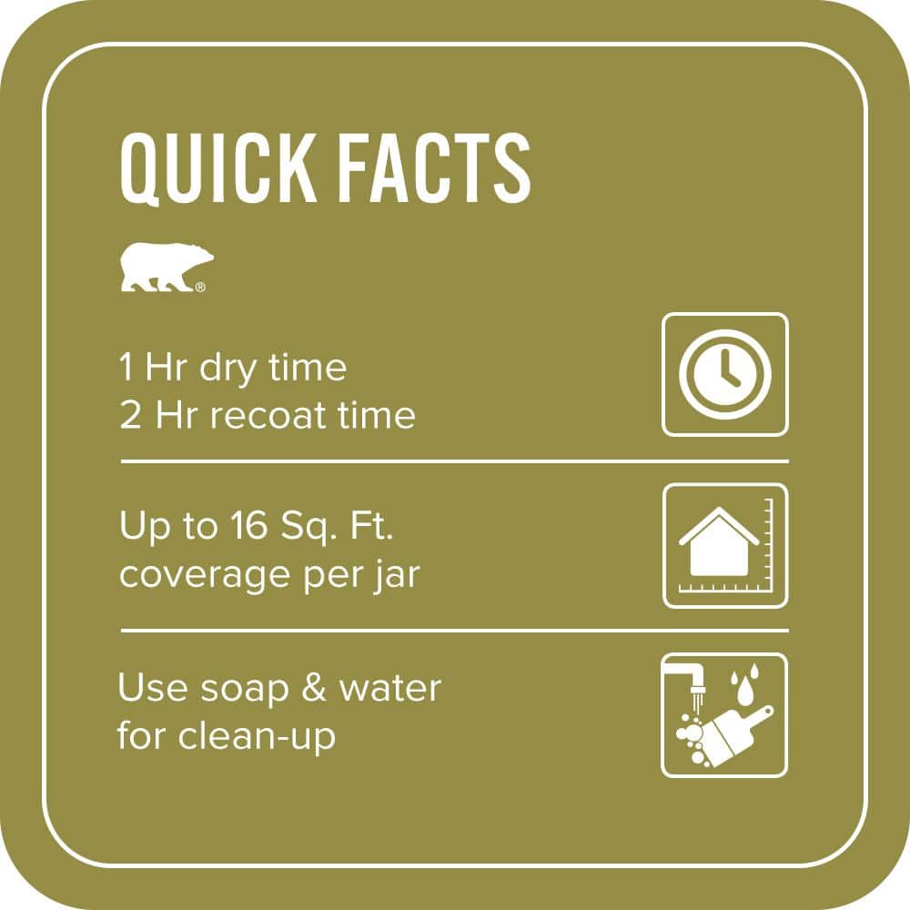 BEHR PREMIUM PLUS #PPU9-03 Retro Avocado Flat Interior/Exterior Paint & Primer Color Sample (3)