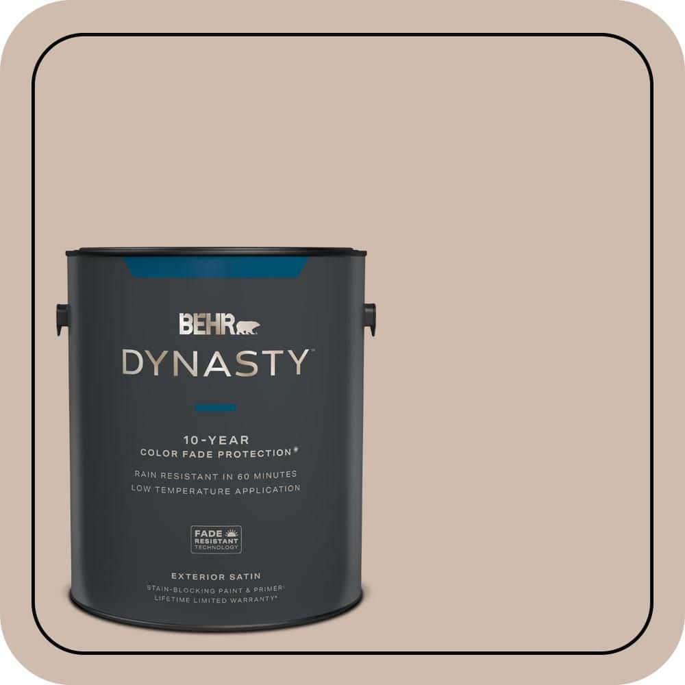BEHR DYNASTY 1 gal. #N190-3 Windrift Beige Satin Enamel Exterior Stain-Blocking Paint & Primer