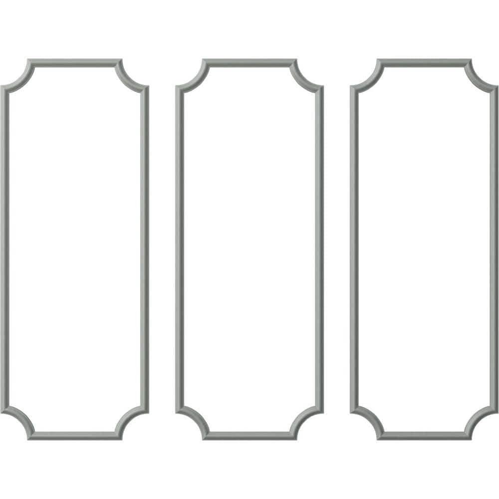 Ekena Millwork 28 in. W x 72 in. H Unfinished Polyurethane Panel Moulding Kit (Triple Panel) (1)