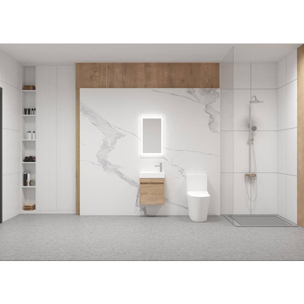 EPOWP W 18. in D. 23 in. H Bath Vanity Imitative Oak with Ceramic Top (3)