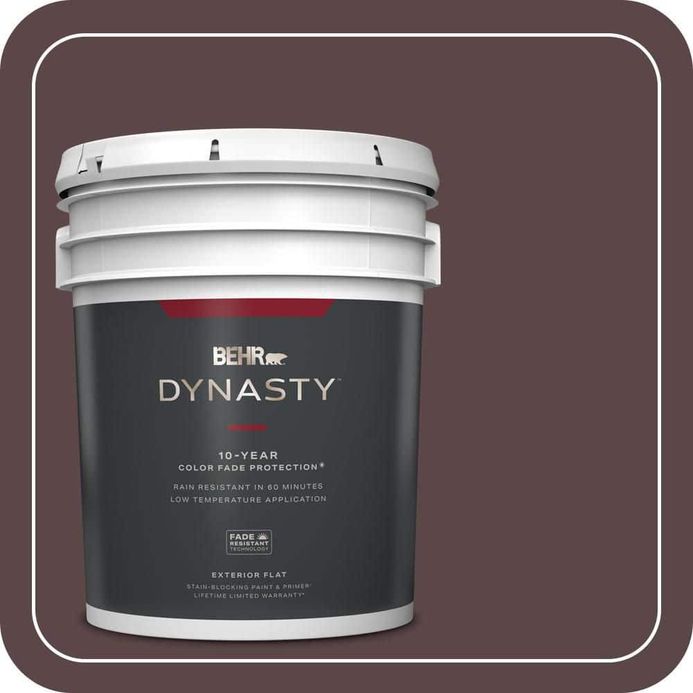 BEHR DYNASTY 5 gal. #MQ1-44 Wild Boysenberry Flat Exterior Stain-Blocking Paint & Primer