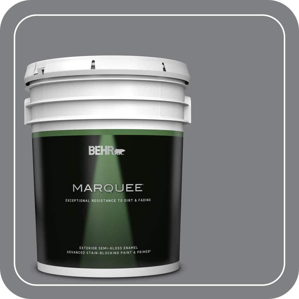 BEHR MARQUEE 5 gal. #T12-10 Game Over Semi-Gloss Enamel Exterior Paint & Primer