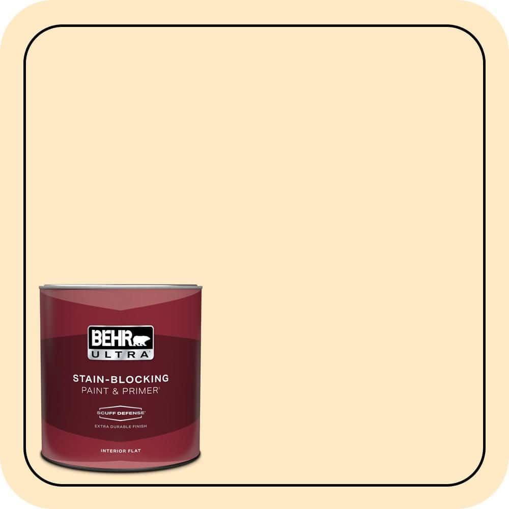 BEHR ULTRA 1 qt. #P250-1 Papaya Sorbet Extra Durable Flat Interior Paint & Primer