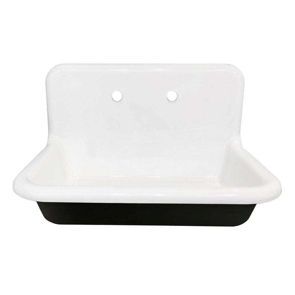 Kingston Brass Towne 13.4 Gallons 7.31 in. D x 20.19 in. W Wall Mount Laundry/Utility Sink in White (2)
