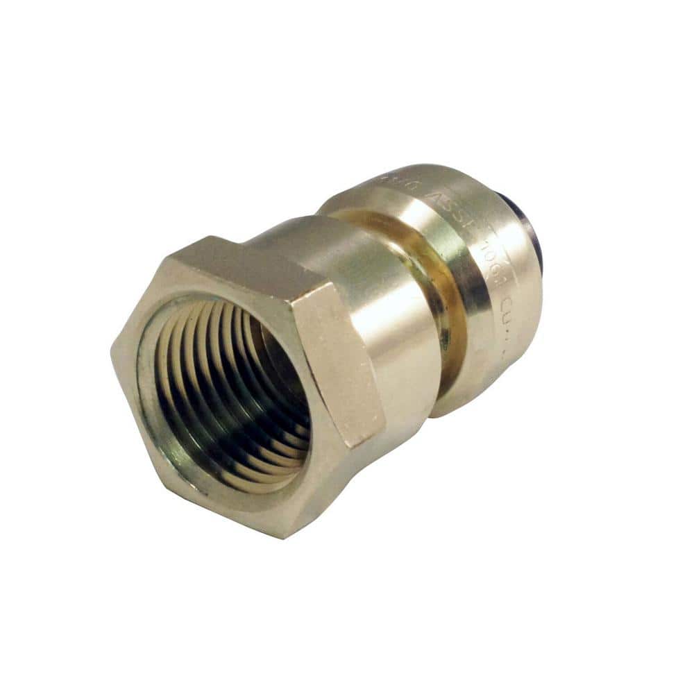 Tectite 3/8 in. (1/2 in.) Brass Push-To-Connect 1/2 in. Female Pipe Thread Reducing Adapter (3)