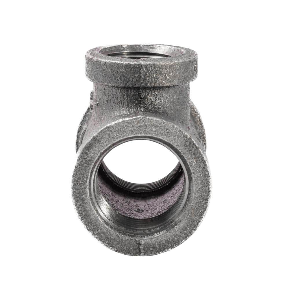 Southland 3/4 in. x 3/4 in. x 1/2 in. Black Malleable Iron FIP x FIP x FIP Reducing Tee Fitting (3)