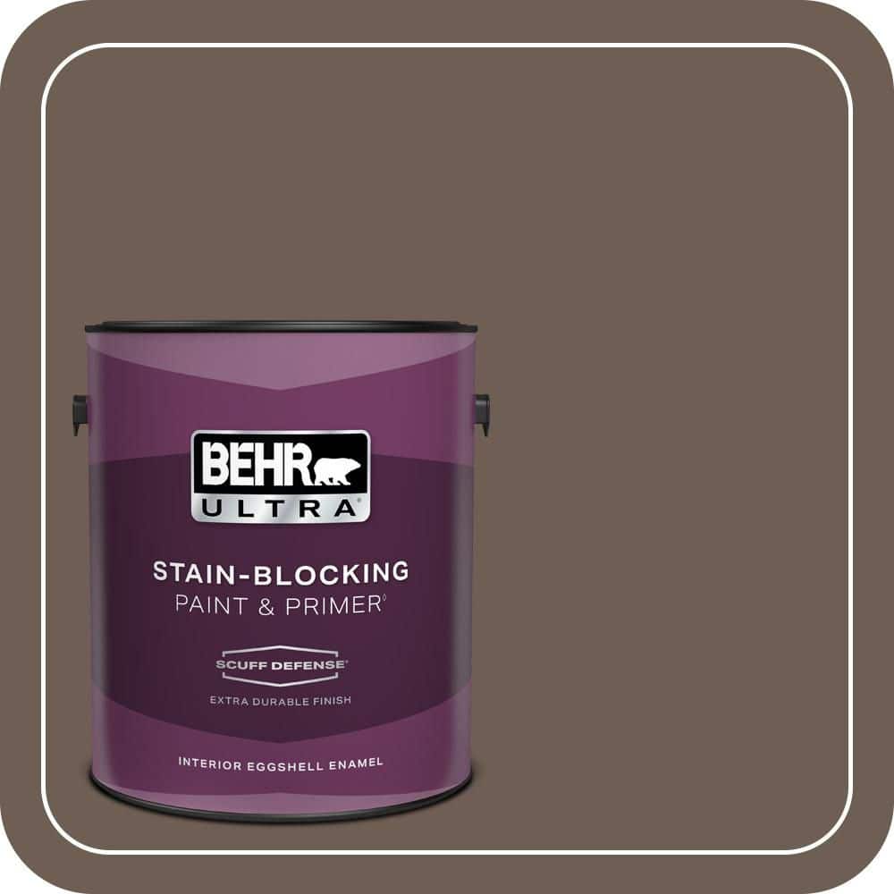 BEHR ULTRA 1 gal. #N210-6 Swiss Brown Extra Durable Eggshell Enamel Interior Paint & Primer