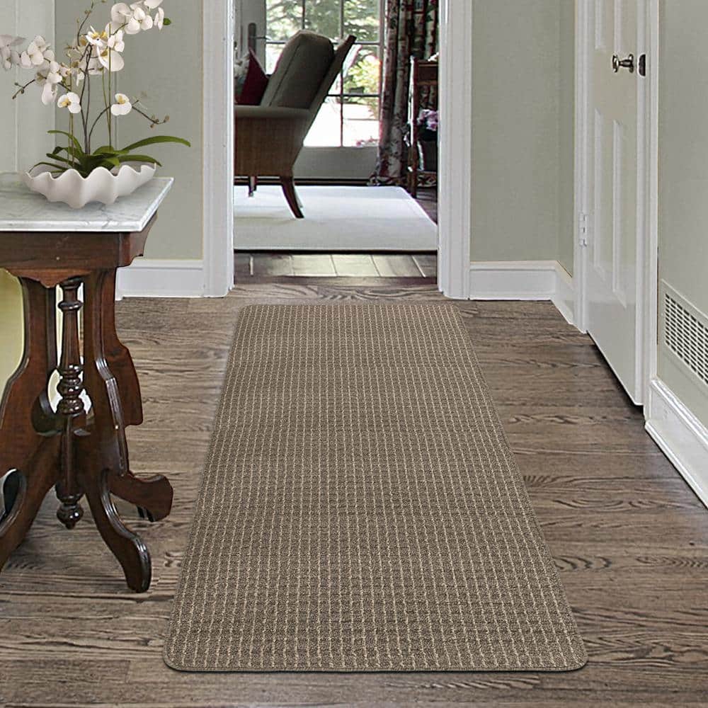 TrafficMaster Pindot Fog Geometric Beige 2 ft. x 5 ft. Non-Slip Indoor Area Rug (3)