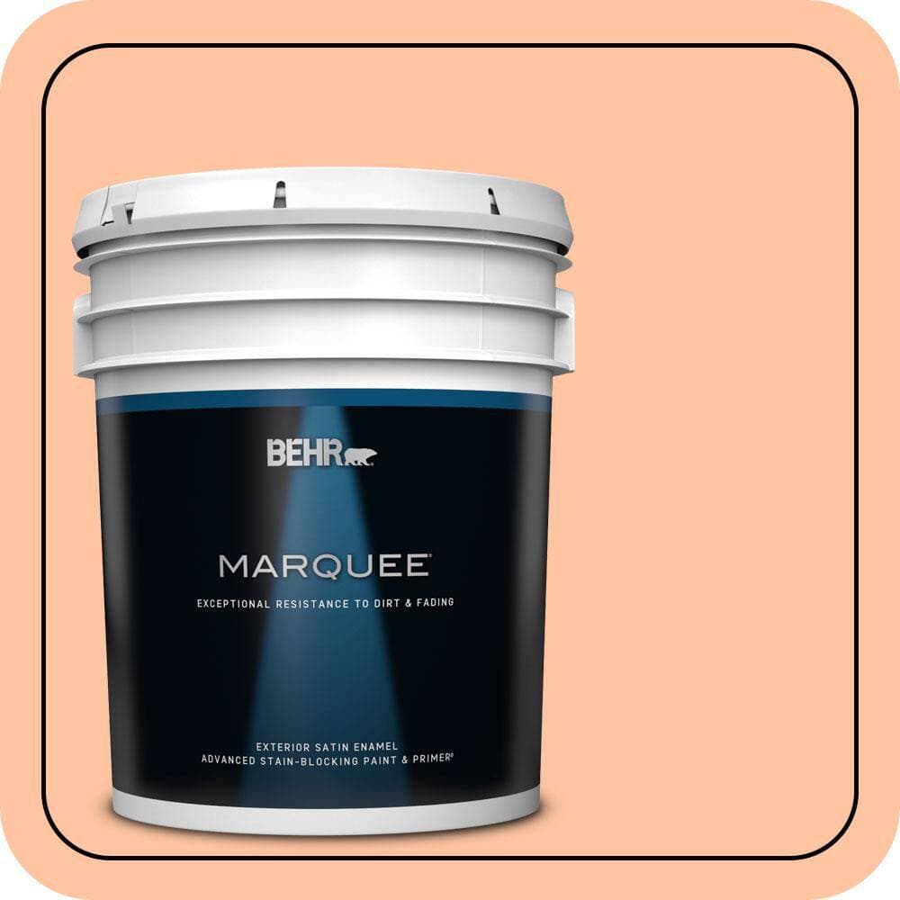 BEHR MARQUEE 5 gal. #P200-3 Tomorrows Coral Satin Enamel Exterior Paint & Primer