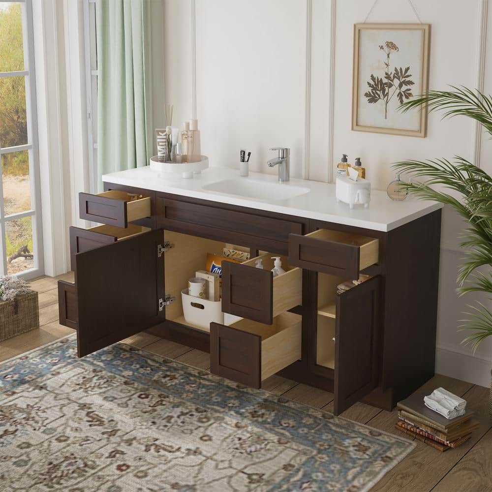Vanity Art Montclair 2-Door and Freestanding Shaker Bathroom Vanity Cabinet (No Top) - Unassembled (4)