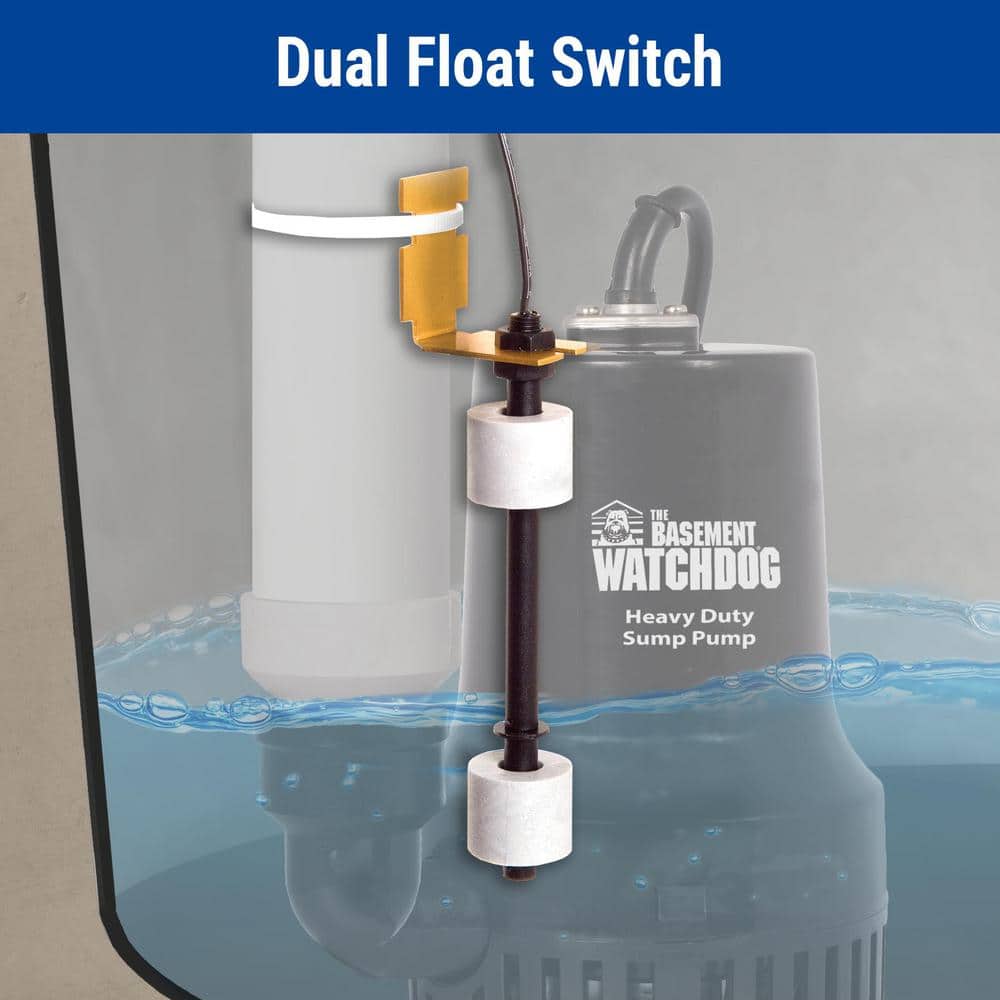 Basement Watchdog 0.33 HP Special + Battery Backup Sump Pump System (3)
