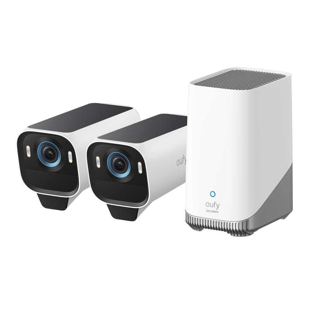 eufy Cam S3 Pro 4K Wireless WiFi Smart Security Camera System with 16 GB HomeBase 3, MaxColor NV and No Monthly Fees
