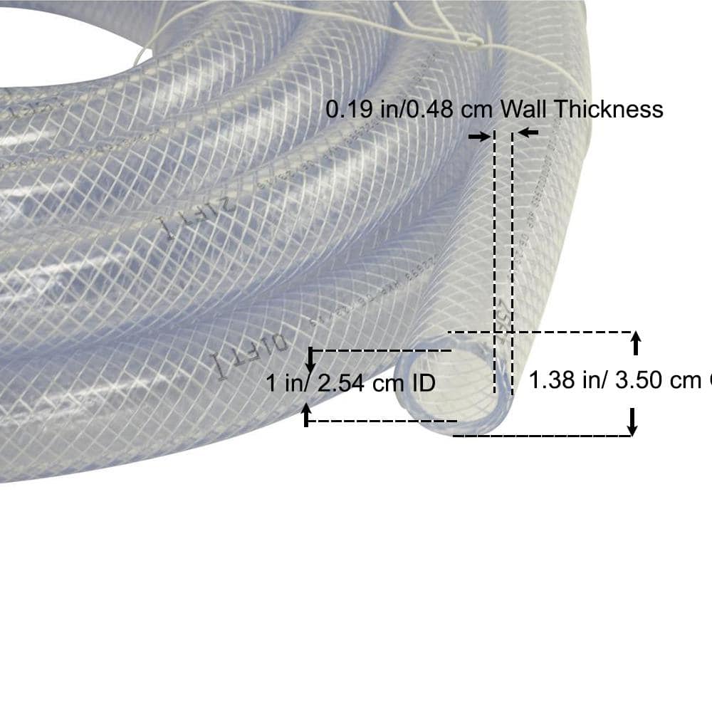 Everbilt 1-3/8 in. O. D. x 1 in. I. D. x 25 ft. PVC Braided Vinyl Tube (2)