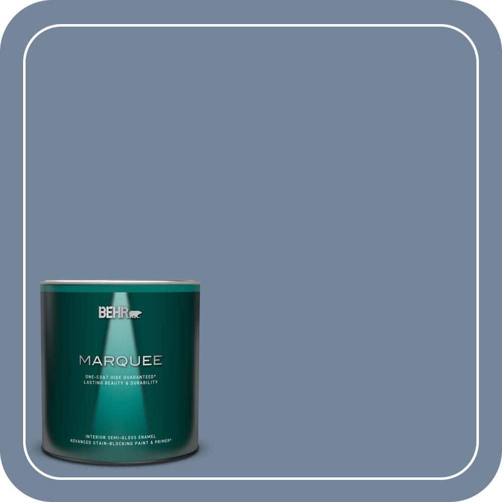 BEHR MARQUEE 1 qt. #580F-5 Mysteria Semi-Gloss Enamel Interior Paint & Primer