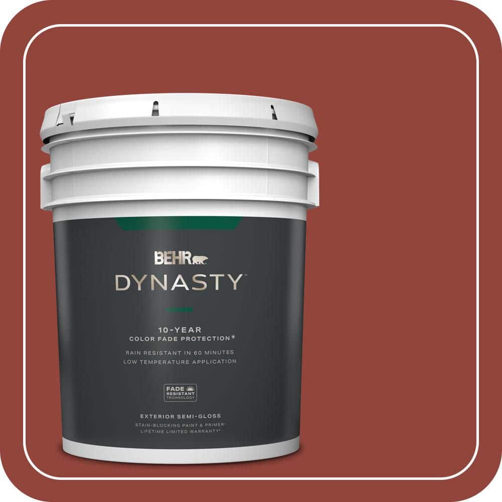 BEHR DYNASTY 5 gal. #PMD-21 Autumn Maple Semi-Gloss Exterior Stain-Blocking Paint & Primer