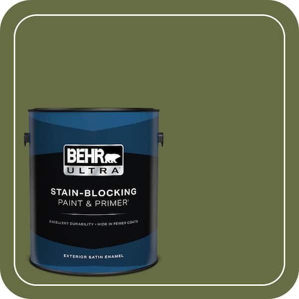 BEHR ULTRA 1 gal. #MQ6-62 Coconut Grove Satin Enamel Exterior Paint & Primer (2)