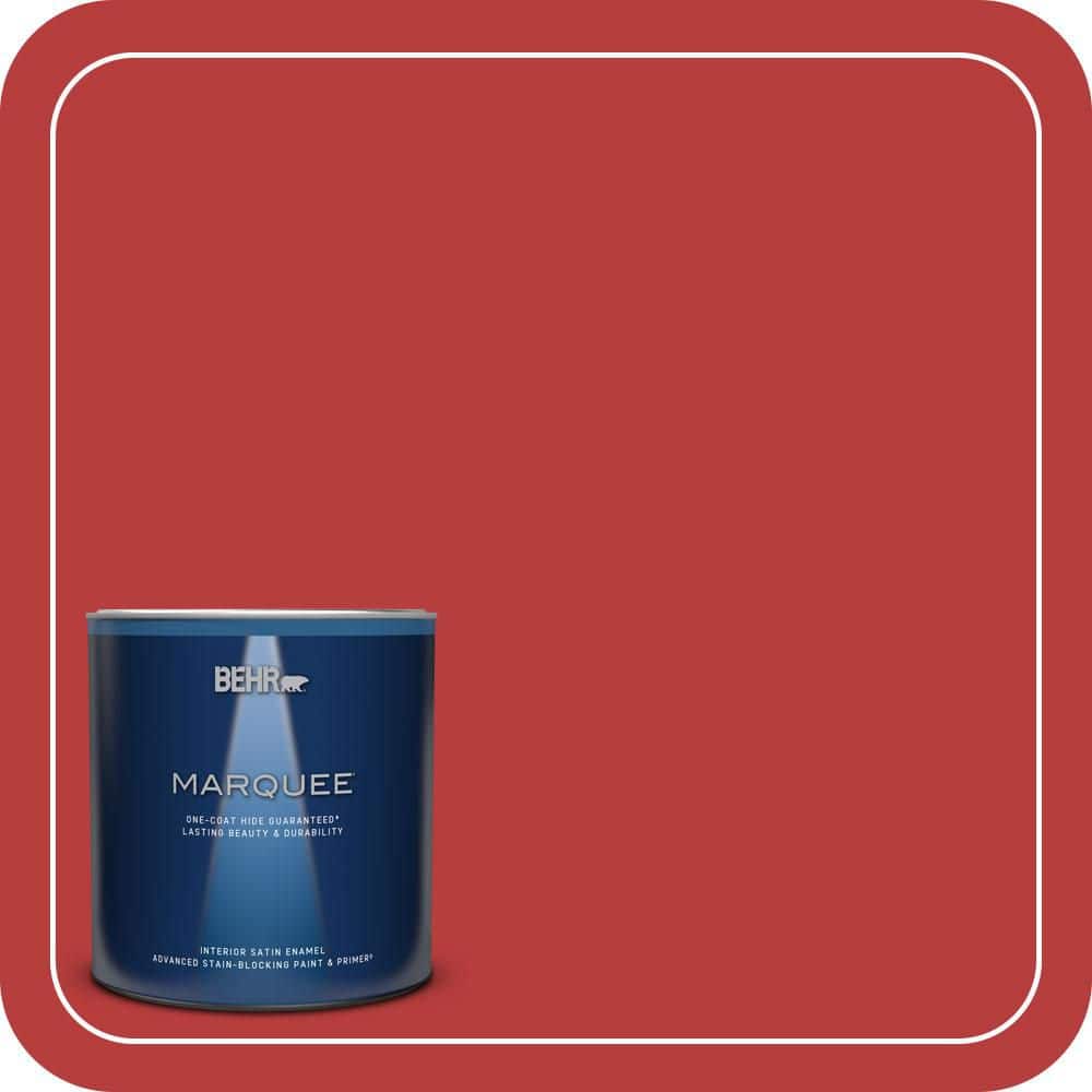 BEHR MARQUEE 1 qt. #S-G-170 Licorice Stick Satin Enamel Interior Paint & Primer