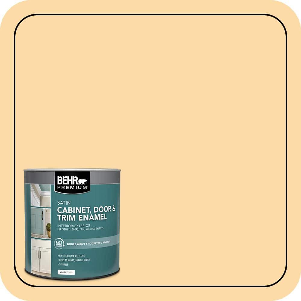BEHR PREMIUM 1 qt. #M290-3 Corn Stalk Satin Enamel Interior/Exterior Cabinet, Door & Trim Paint (1)