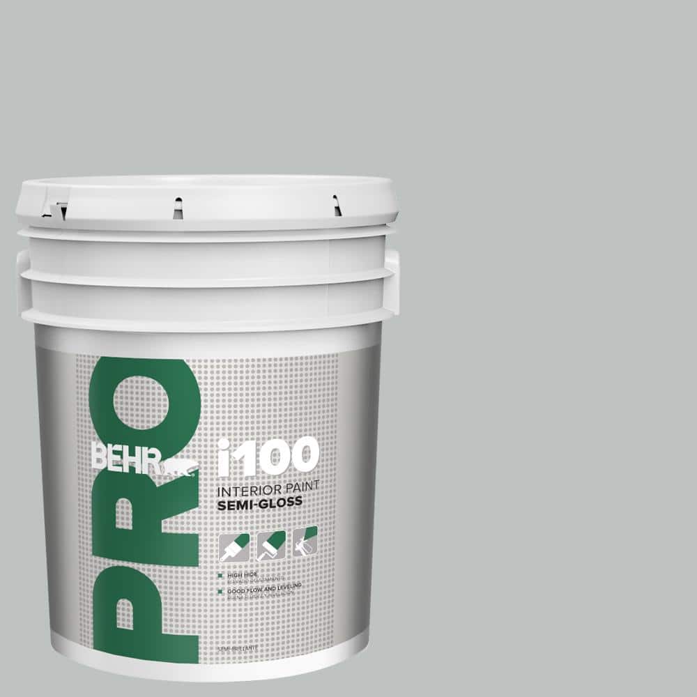 BEHR PRO 5 gal. #PPU26-18 Silver Mine Semi-Gloss Interior Paint (1)