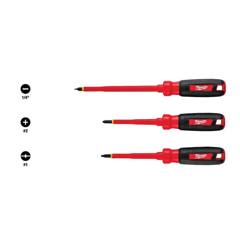 Milwaukee 1000-Volt Insulated Screwdriver Set (3-Piece) (1)