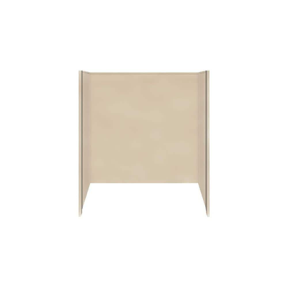 Transolid Studio 60 in. W x 60 in. H x 32 in. D 3-Piece Glue Up Alcove Tub Surrounds in Matrix Khaki (1)