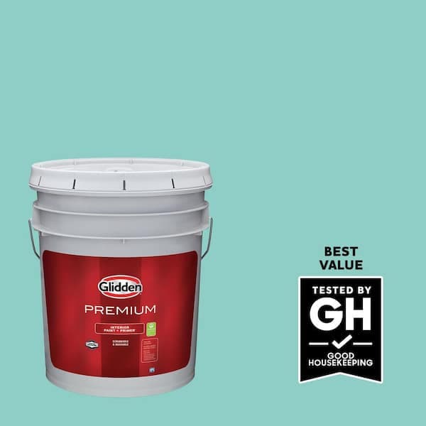 Glidden Premium 5 gal. PPG1231-4 Tropical Holiday Satin Interior Latex Paint (2)