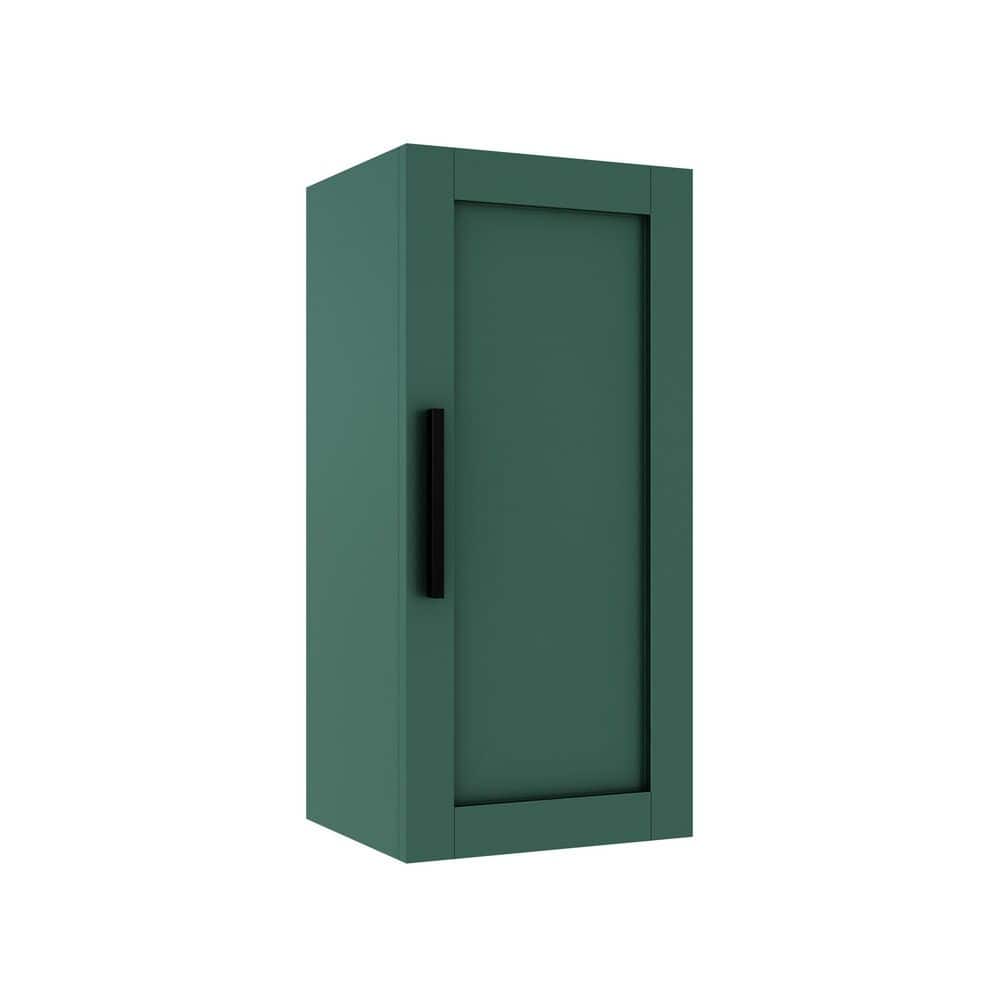 Boyel Living 14 in. W x 12 in. D x 30 in. H Wall Mounted Floating Bathroom Storage Side Cabinet Door Shelf in Green (1)