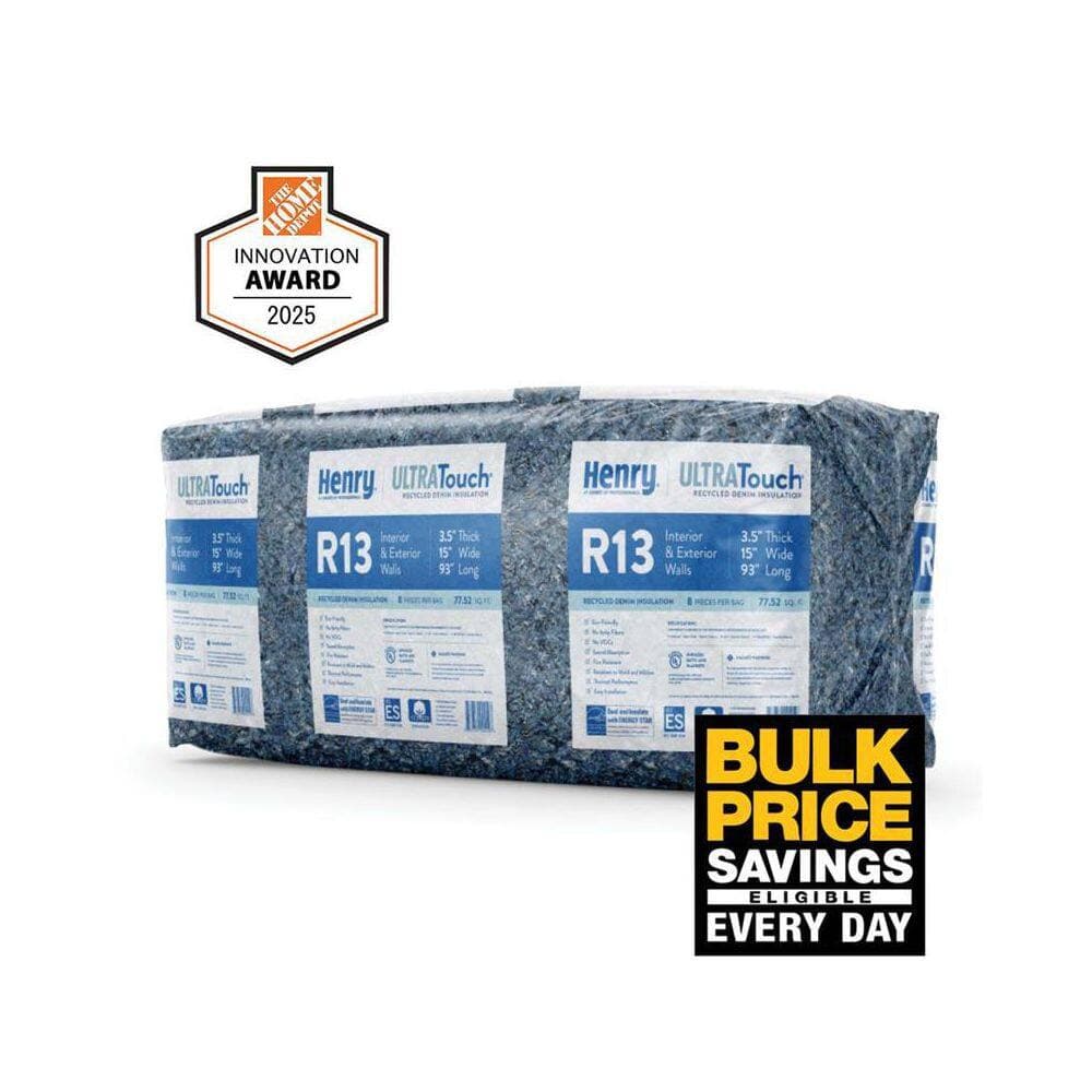 Henry R-13 ULTRATouch Recycled Denim Insulation Batt 15 in. x 93 in (4)