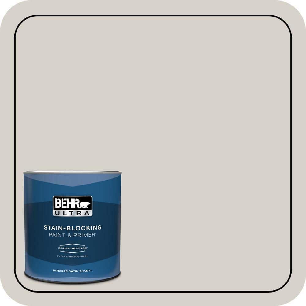 BEHR ULTRA 1 qt. #T16-19 Bowstring Extra Durable Satin Enamel Interior Paint & Primer