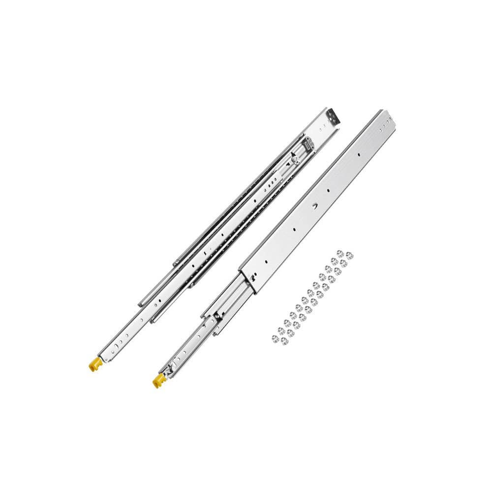 VEVOR 1 Pair Full Extension Locking Drawer Slides Ball Bearing Side Mount Rails, 18 20 22 28 30 32 36 38 40 44 48 52 56 60 in. (1)