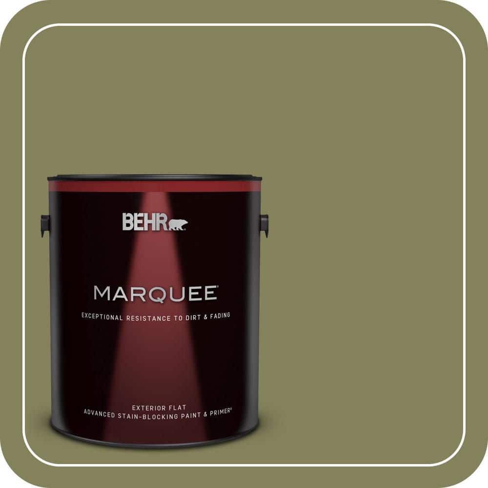 BEHR MARQUEE 1 gal. #PMD-47 Martini Olive Flat Exterior Paint & Primer