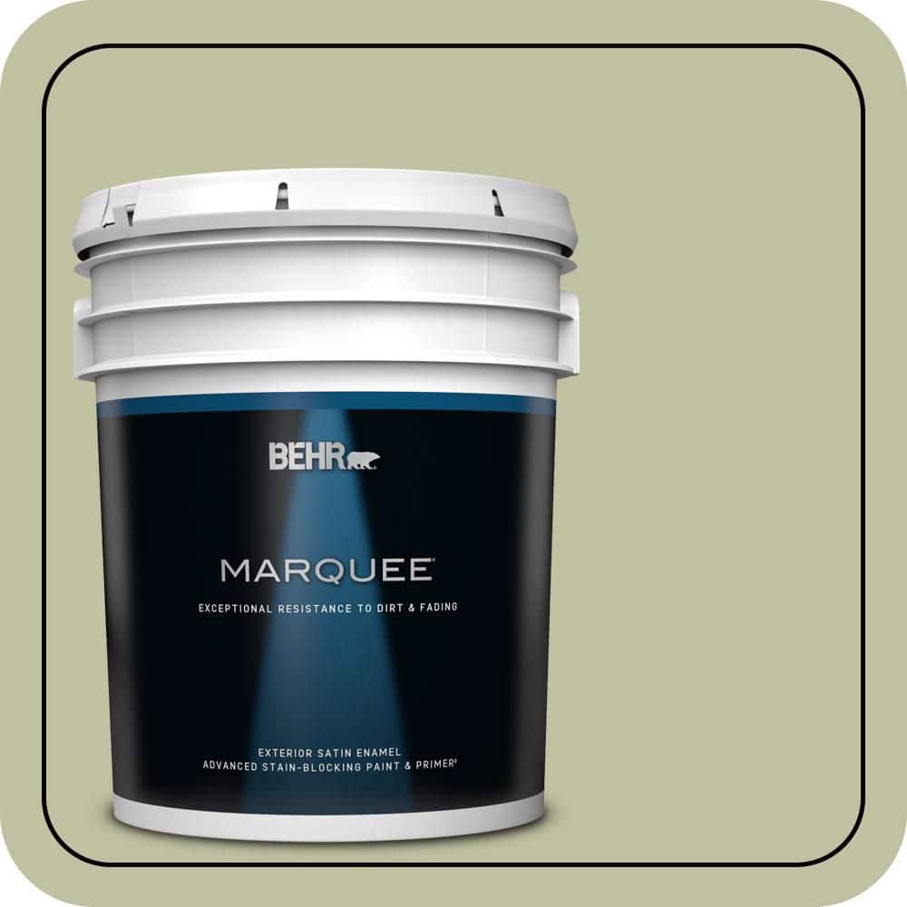 BEHR MARQUEE 5 gal. #S370-3 Sage Brush Satin Enamel Exterior Paint & Primer