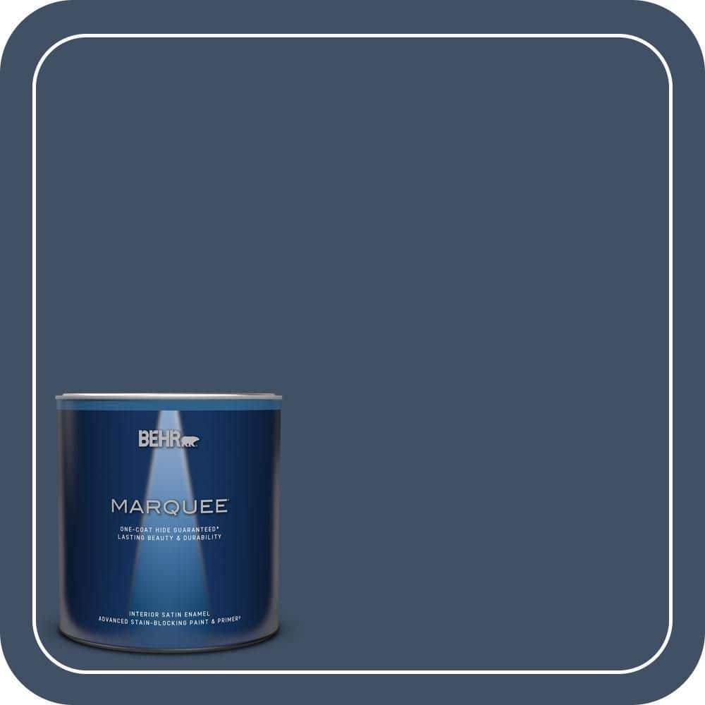 BEHR MARQUEE 1 qt. #580F-7 December Eve Satin Enamel Interior Paint & Primer