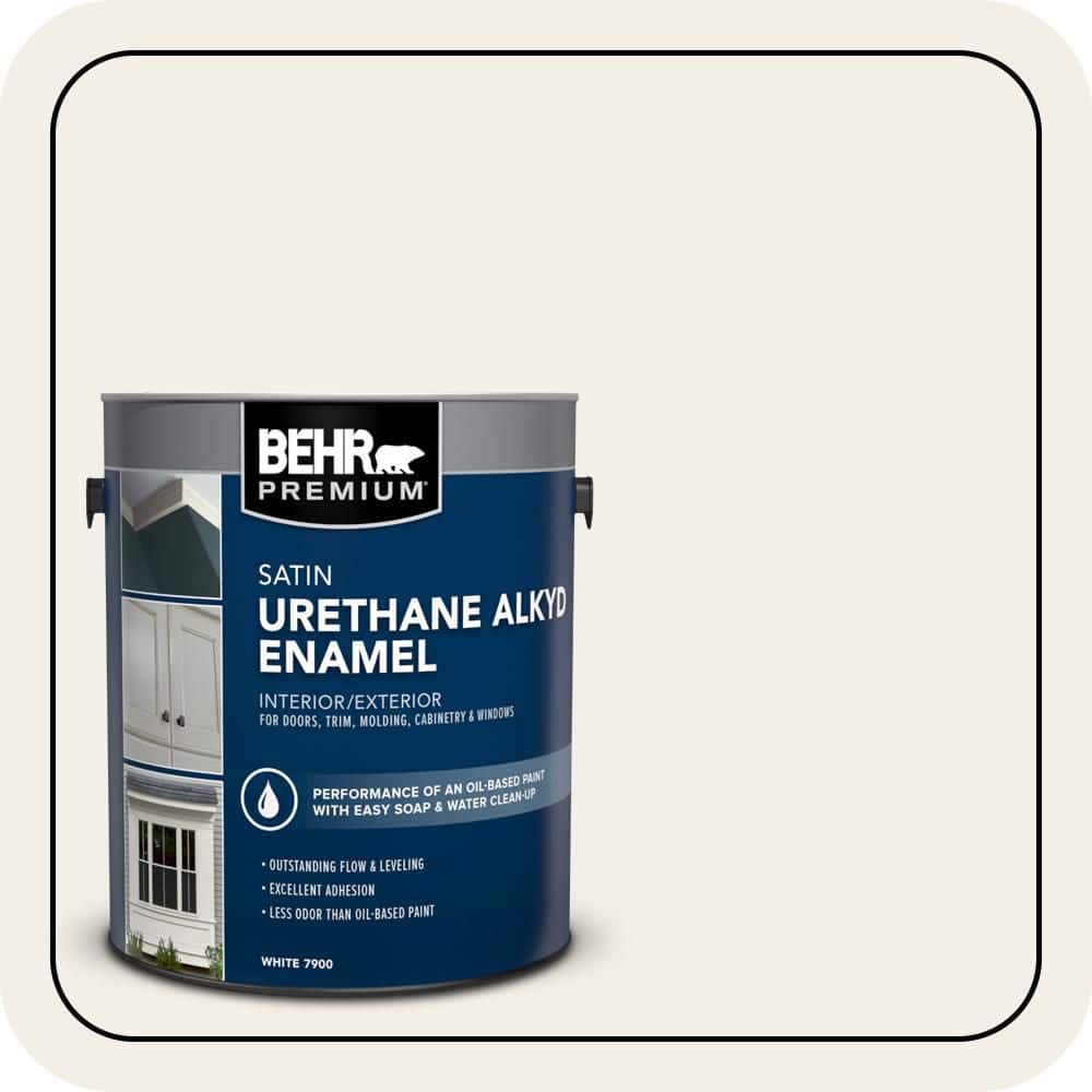 BEHR PREMIUM 1 gal. #AE-1 Rushmore Stone Urethane Alkyd Satin Enamel Interior/Exterior Paint