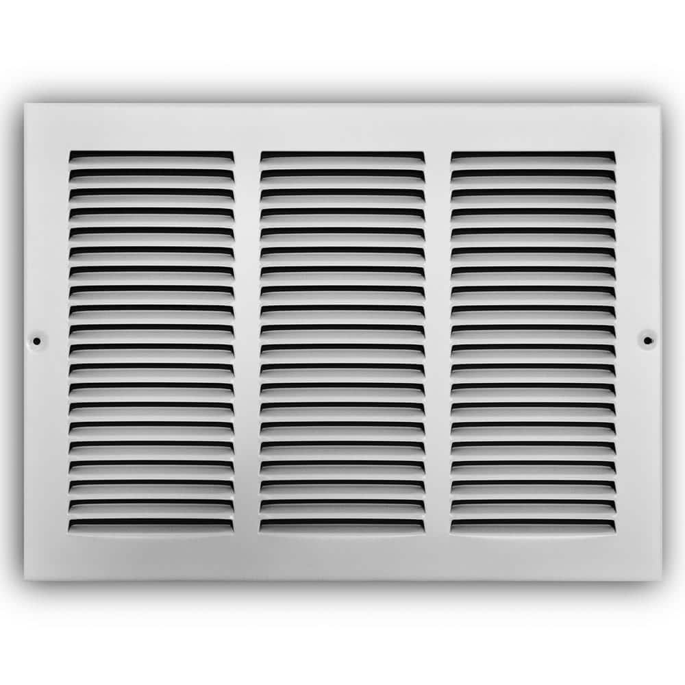 Everbilt 14 in. x 10 in. Steel Return Air Grille in White