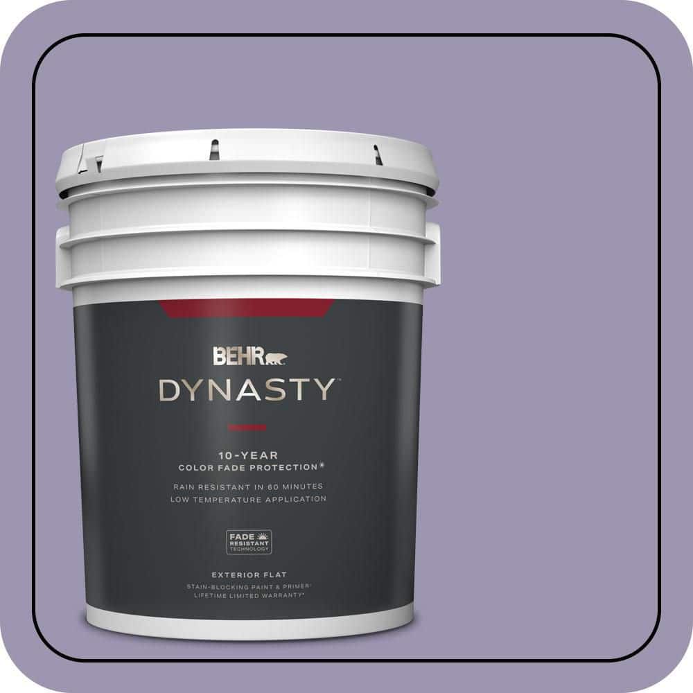 BEHR DYNASTY 5 gal. #S570-4 Night Music Flat Exterior Stain-Blocking Paint & Primer