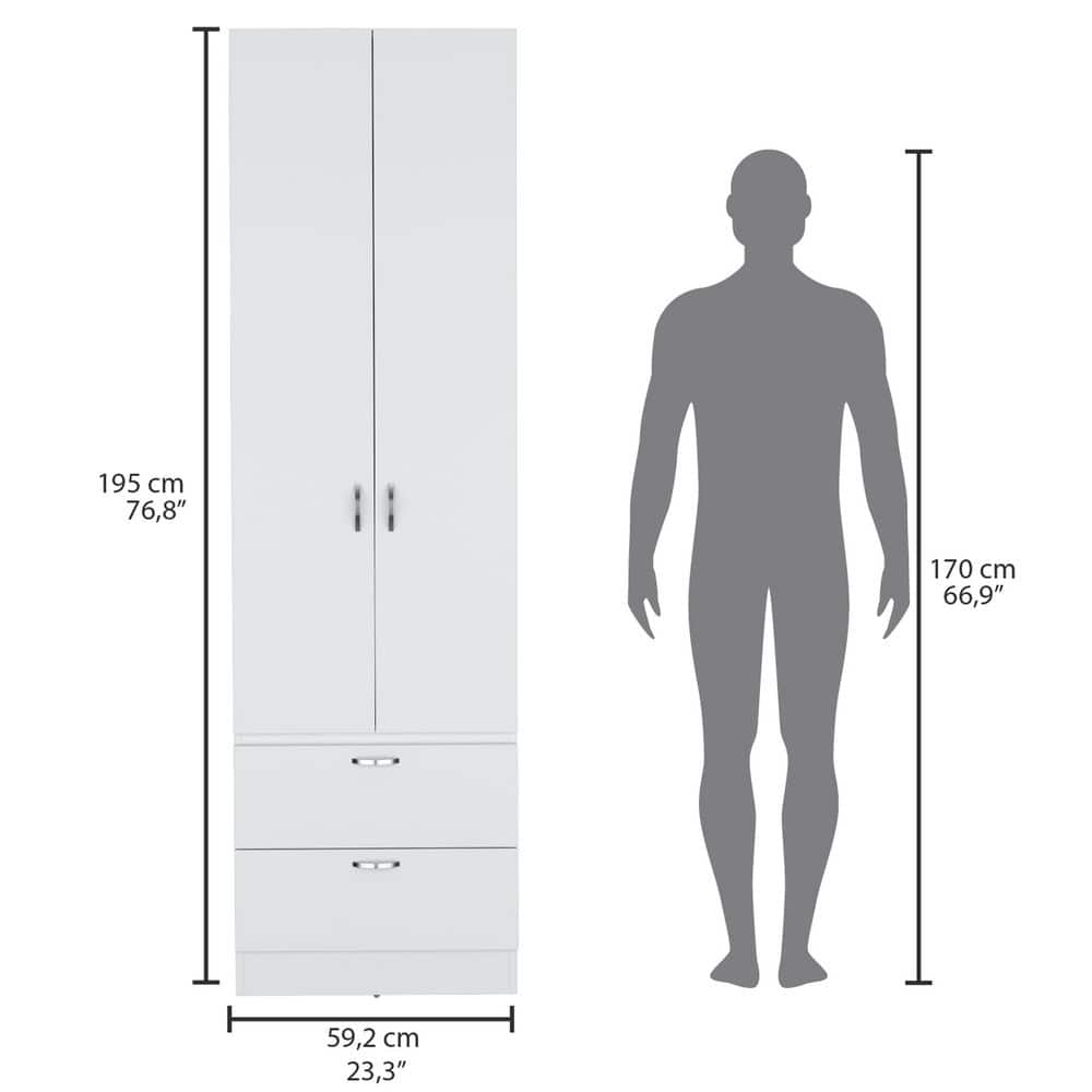 Tahanbath 23.30 in. W x 19.50 in. D x 76.80 in. H White Wood Freestanding Linen Cabinet with 2-Drawers and Shelves in White (3)